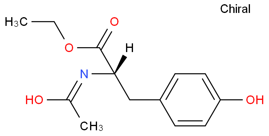 N-乙酰-L-酪氨酸乙酯化学结构式