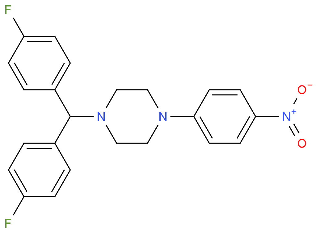 1-[BIS(4-FLUOROPHENYL)METHYL]-4-(4-NITROPHENYL)PIPERAZINE