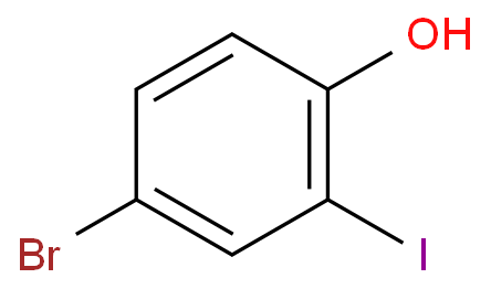 4-溴-2-碘苯酚化学结构式